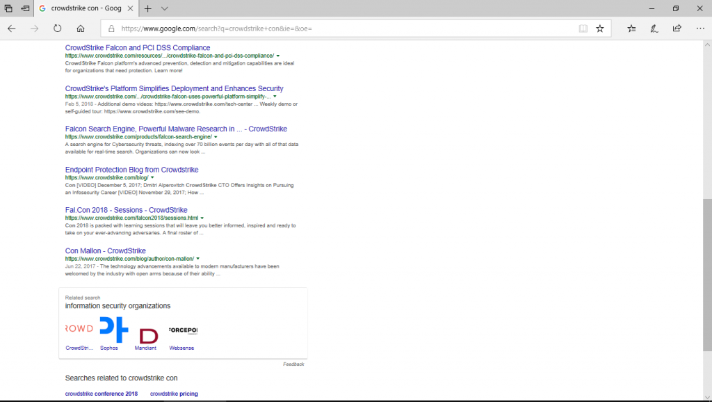 google search crowdstrike con scrolled