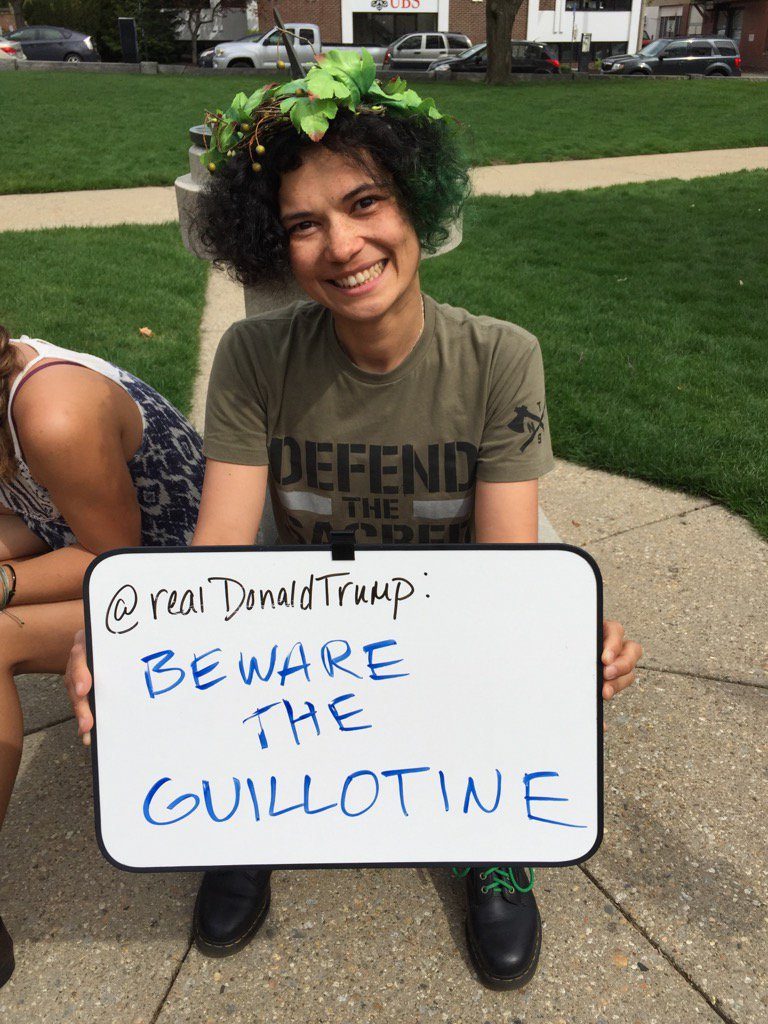 climate march guillotine threat